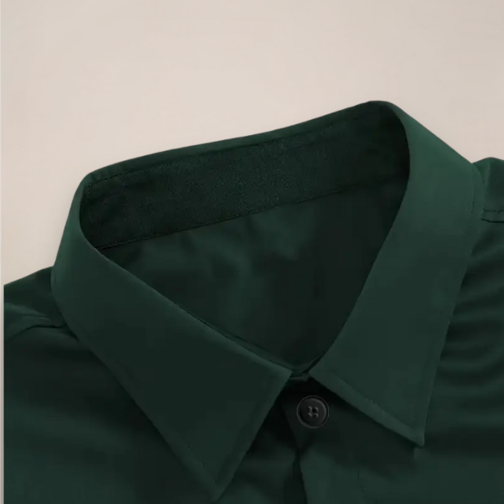 Men's Long Sleeve Shirt | Notched Collar & Button Cuffs