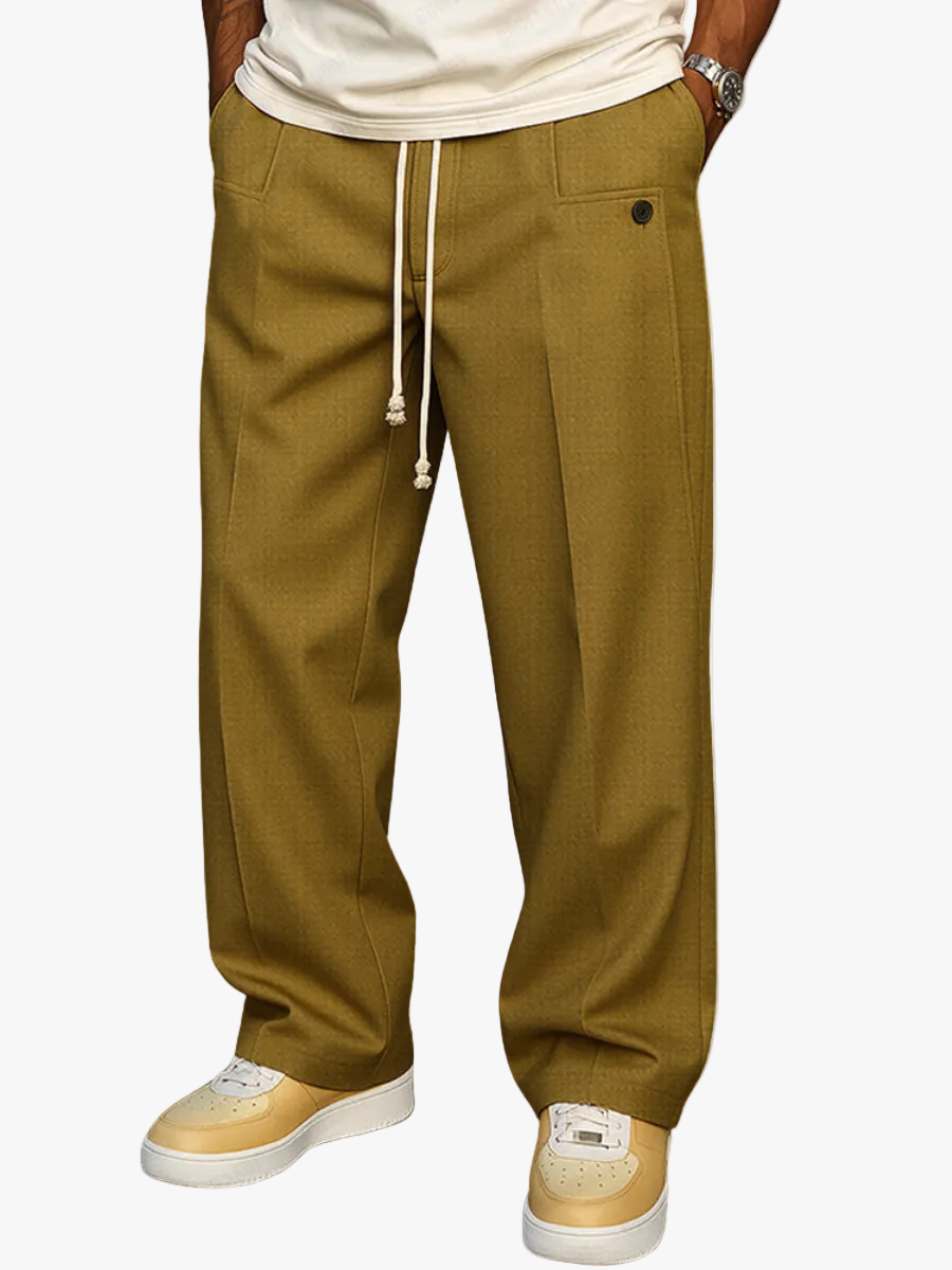 Men's Pants | Drawstring Waist & Straight Legs