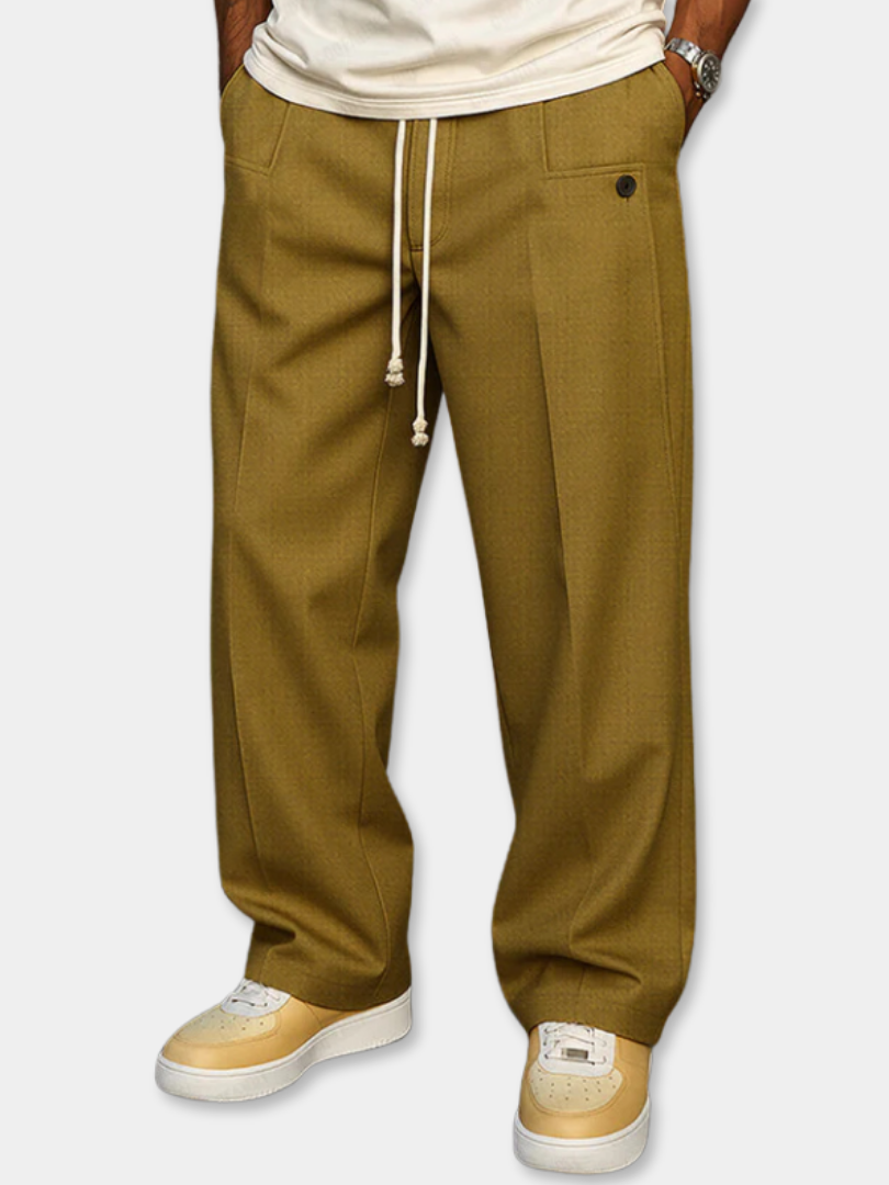 Men's Pants | Drawstring Waist & Straight Legs