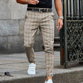 Men's Plaid Pants | Belt Loops & Cropped Tapered Leg