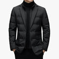 Men's Puffer Jacket | Notch Lapel & Flap Pockets
