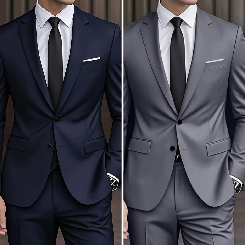 Men's Suit Set | Notch Lapels & Two-Button Jacket
