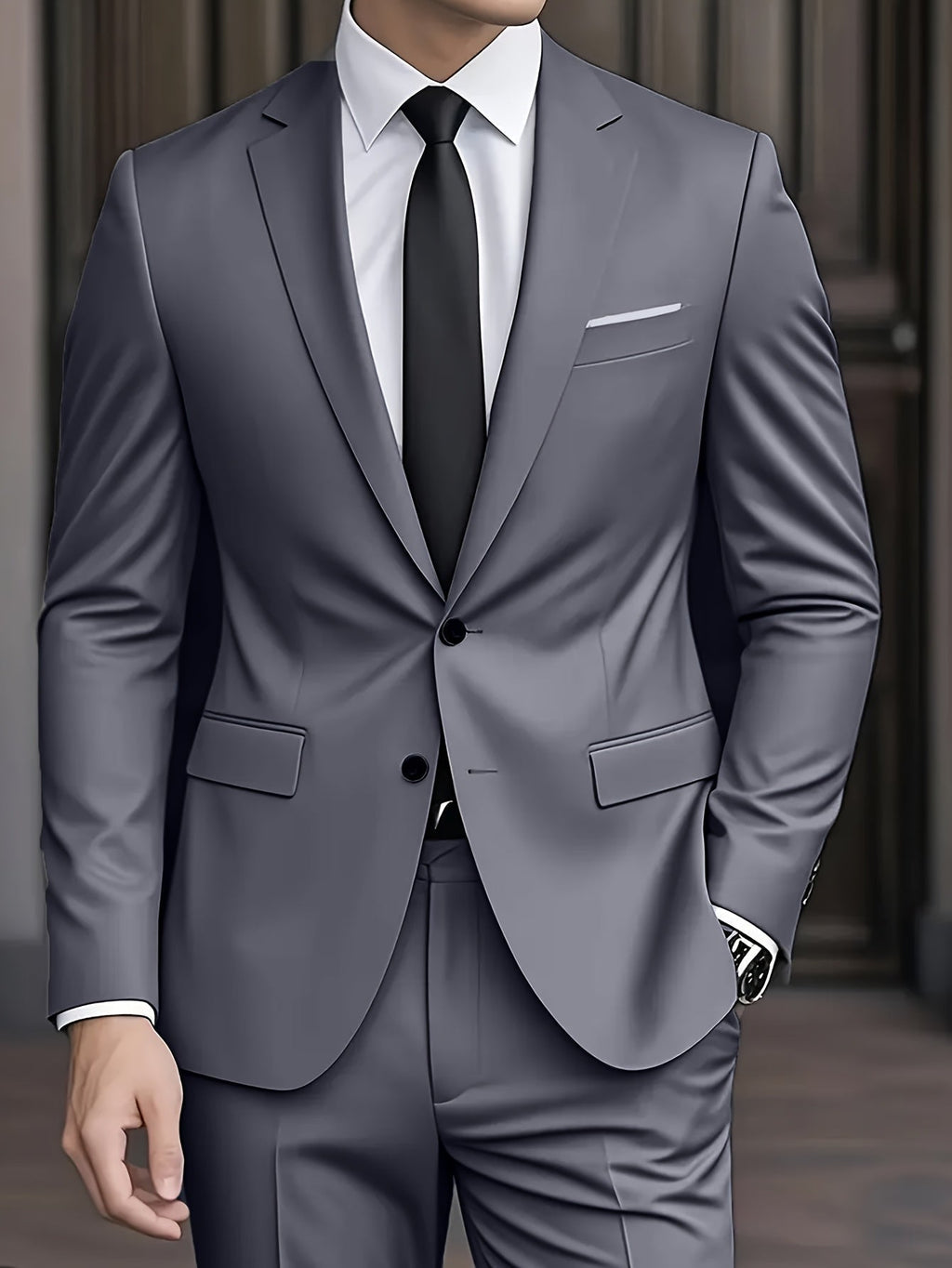 Men's Suit Set | Notch Lapels & Two-Button Jacket
