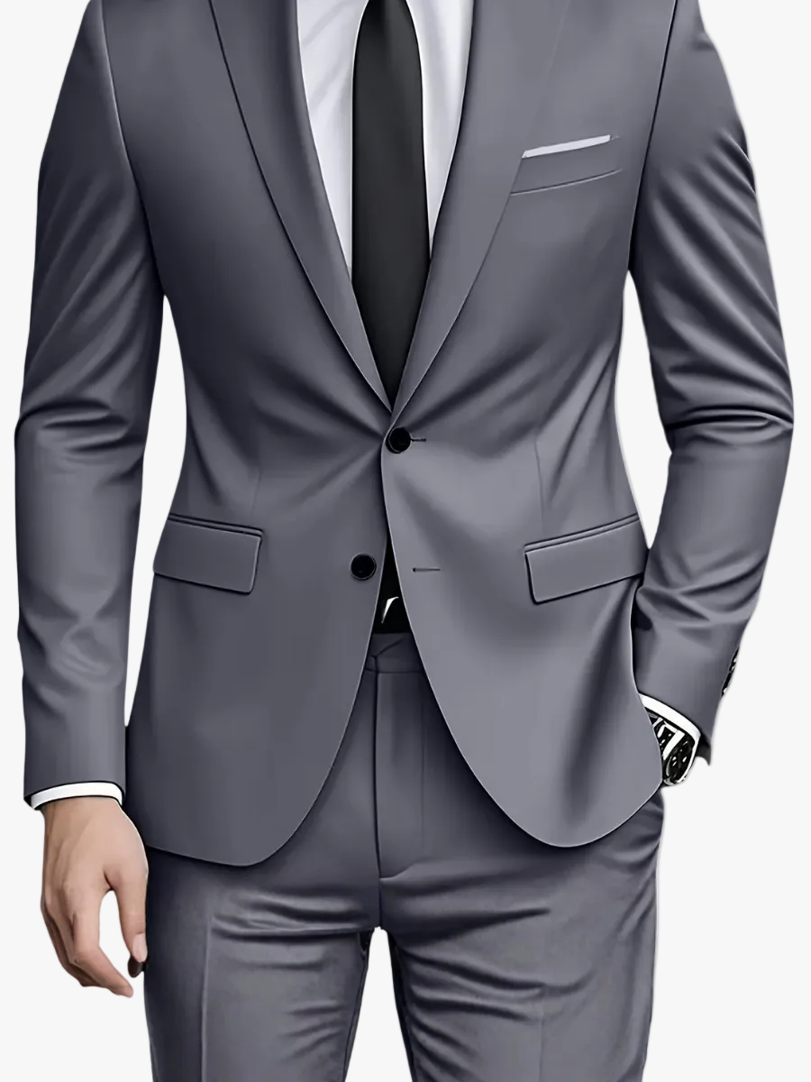 Men's Suit Set | Notch Lapels & Two-Button Jacket