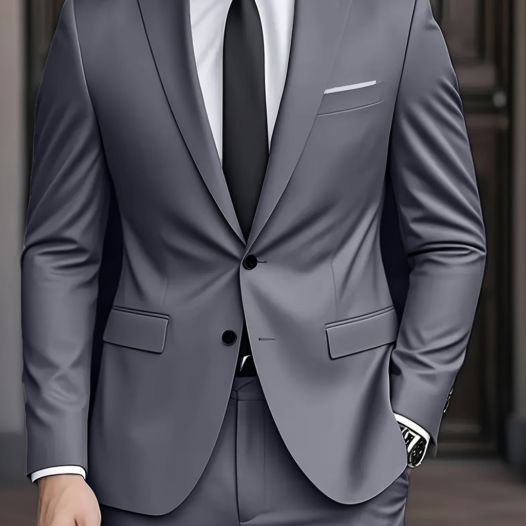 Men's Suit Set | Notch Lapels & Two-Button Jacket