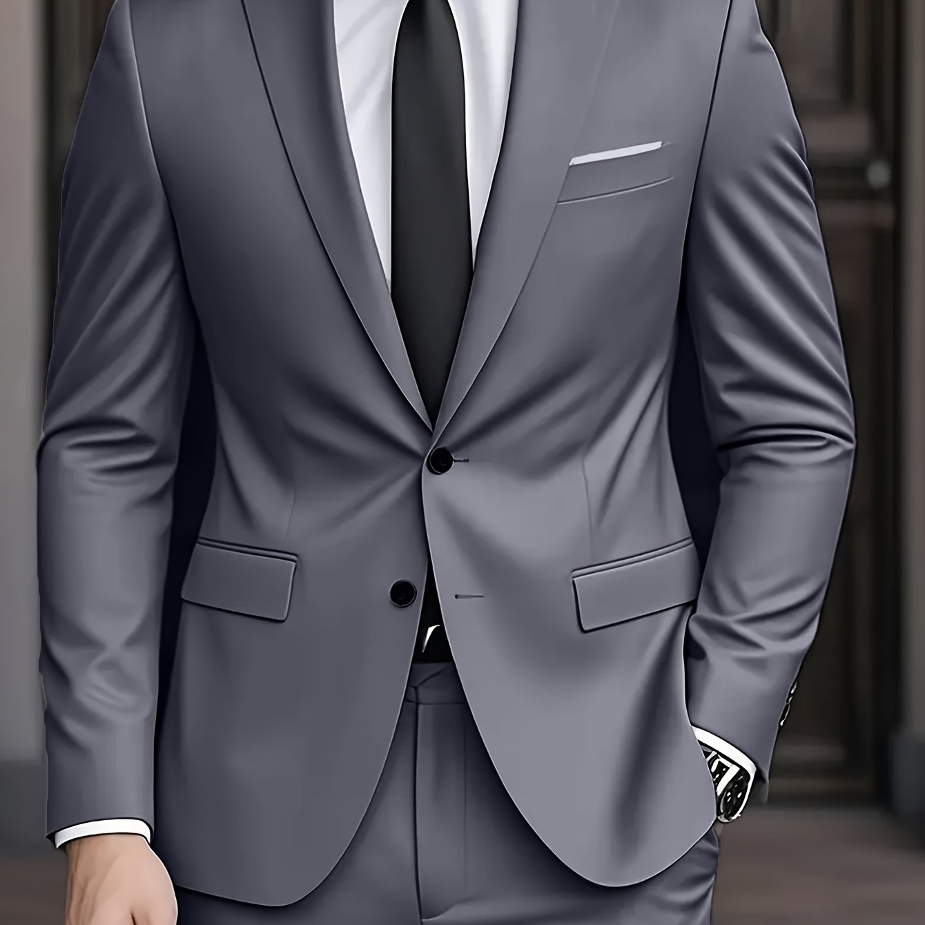 Men's Suit Set | Notch Lapels & Two-Button Jacket