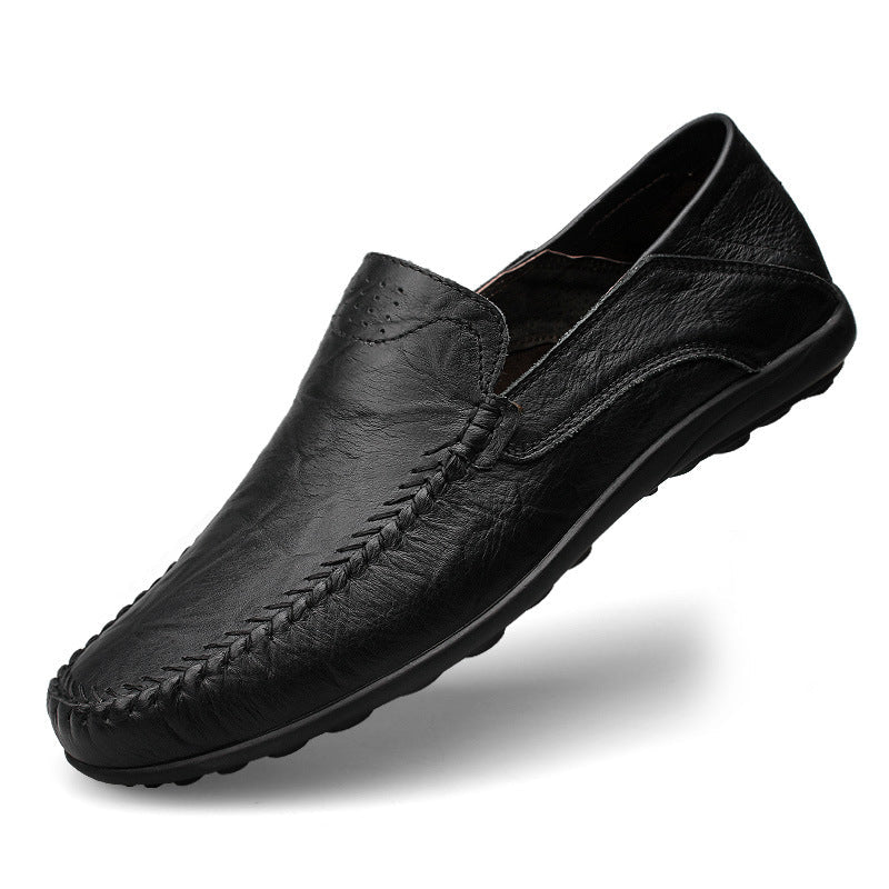 Men's Slip-On Loafers | Perforated Upper & Moc Toe