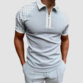 Men's Smart Casual Blend Polo Shirt | Zip Placket & Prints
