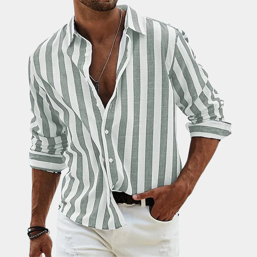 Men's Striped Linen Shirt | Coastal Summer Staple