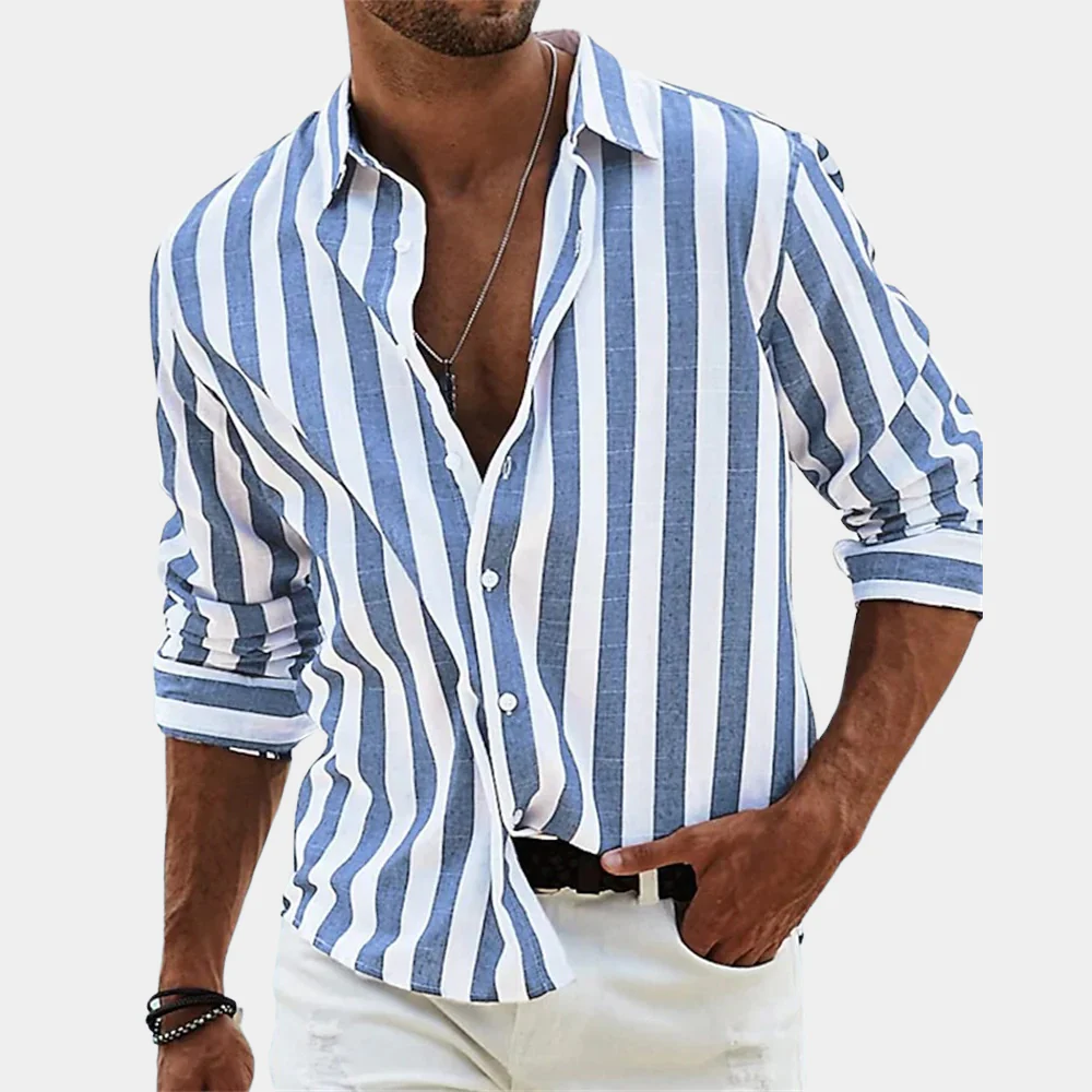 Men's Striped Linen Shirt | Coastal Summer Staple