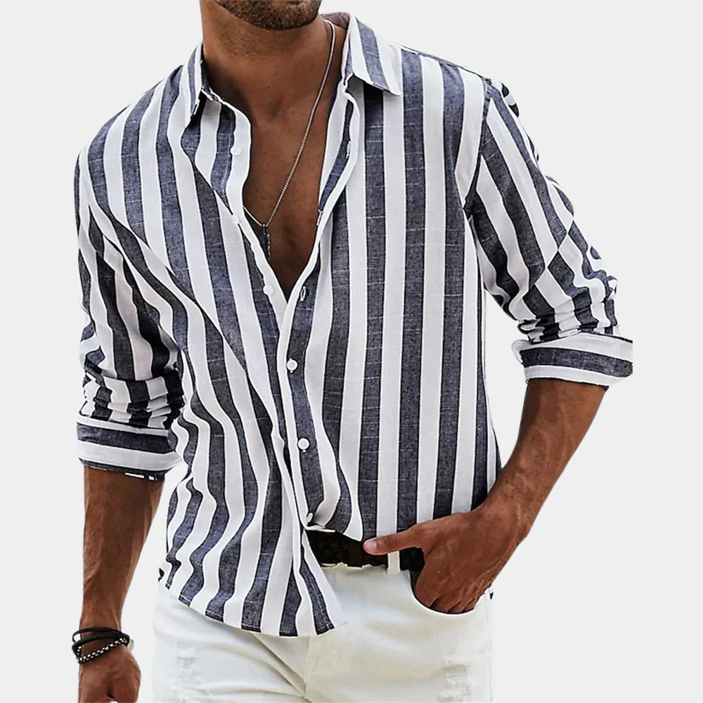 Men's Striped Linen Shirt | Coastal Summer Staple