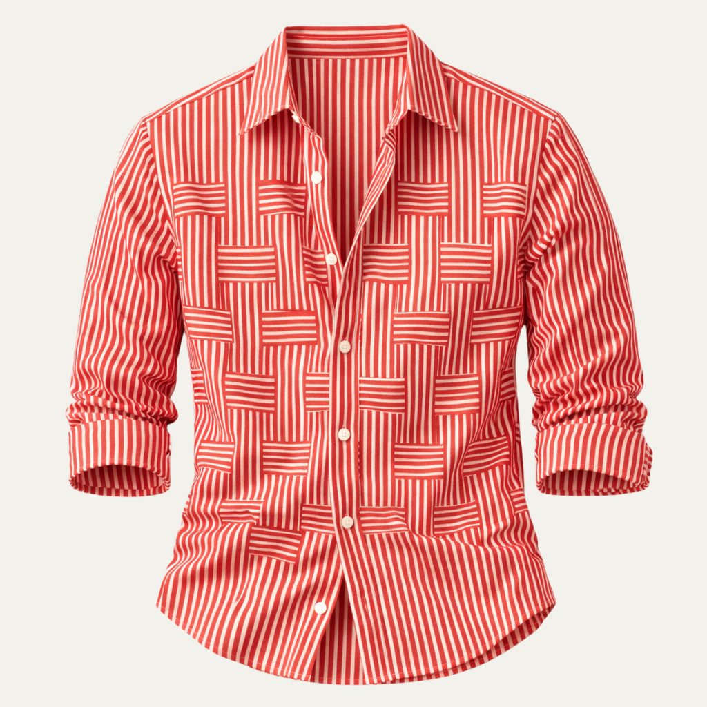 Men's Striped Long Sleeve Shirt | Smart Casual Staple