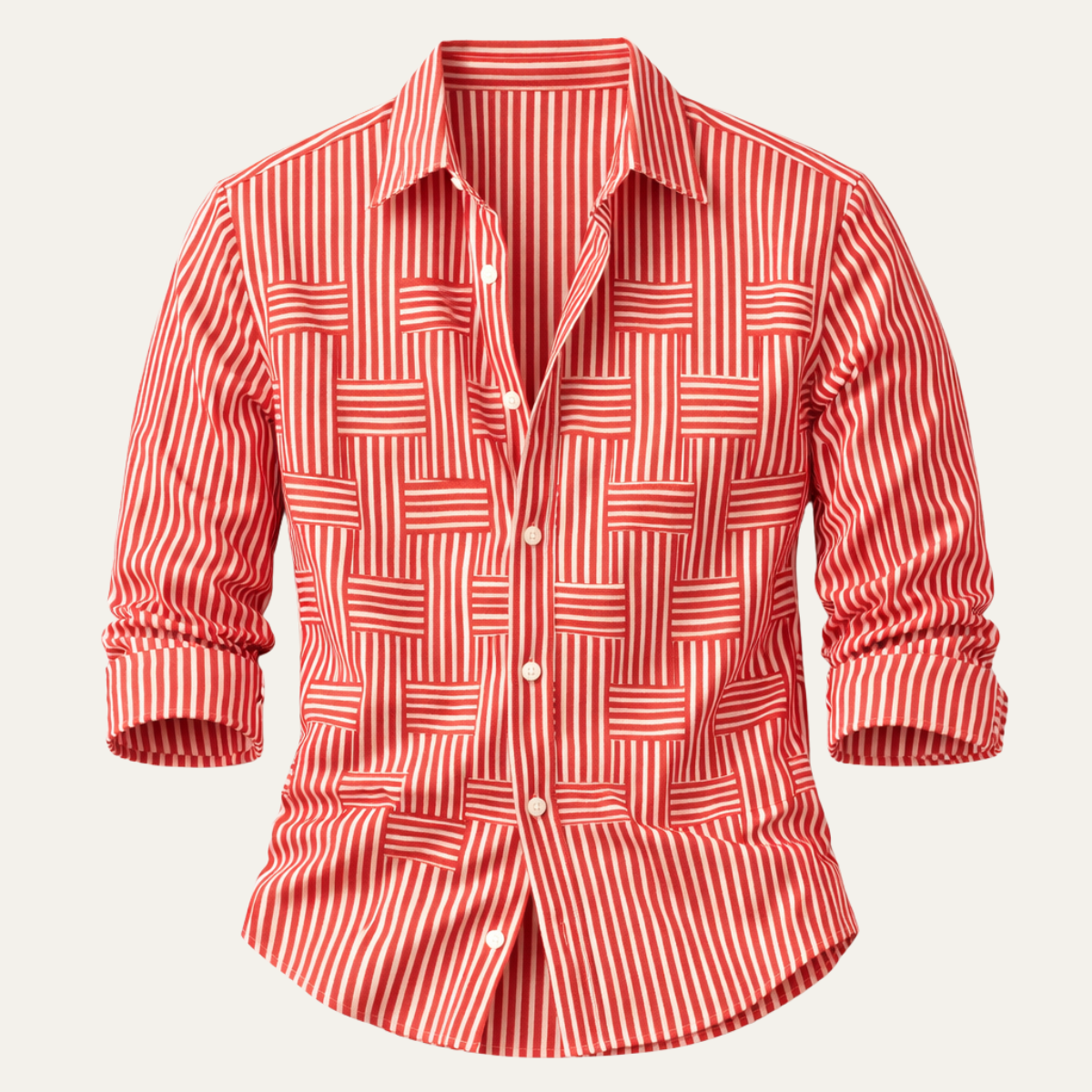 Men's Striped Long Sleeve Shirt | Smart Casual Staple