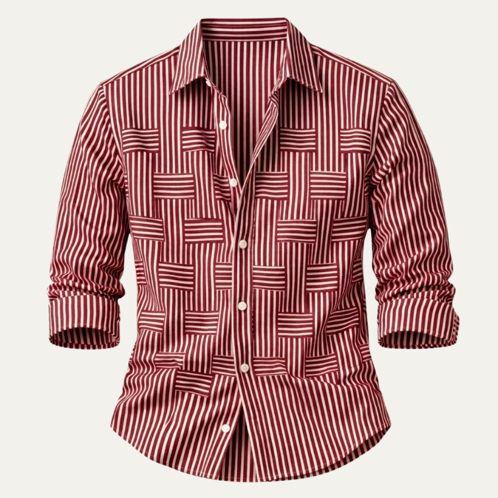 Men's Striped Long Sleeve Shirt | Smart Casual Staple