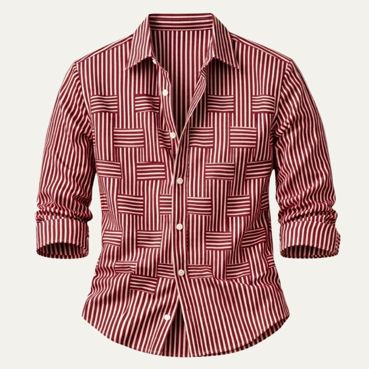 Men's Striped Long Sleeve Shirt | Smart Casual Staple