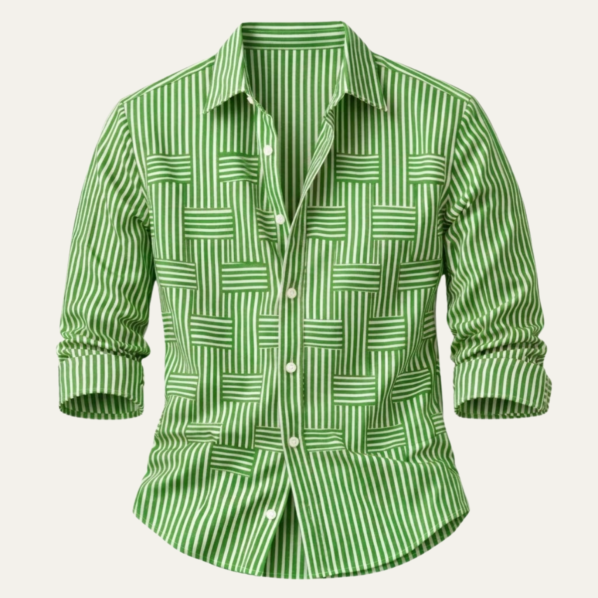Men's Striped Long Sleeve Shirt | Smart Casual Staple