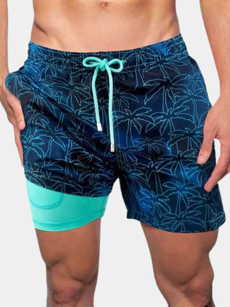 Men's Swim Blend Shorts | Drawstring Waist & Lined Layer