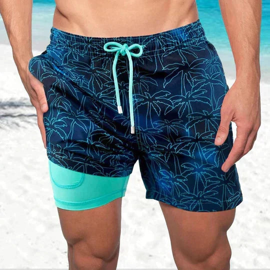 Men's Swim Blend Shorts | Drawstring Waist & Lined Layer