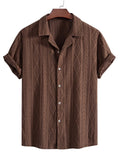Men's Textured Camp Collar Shirt | Relaxed Summer Style