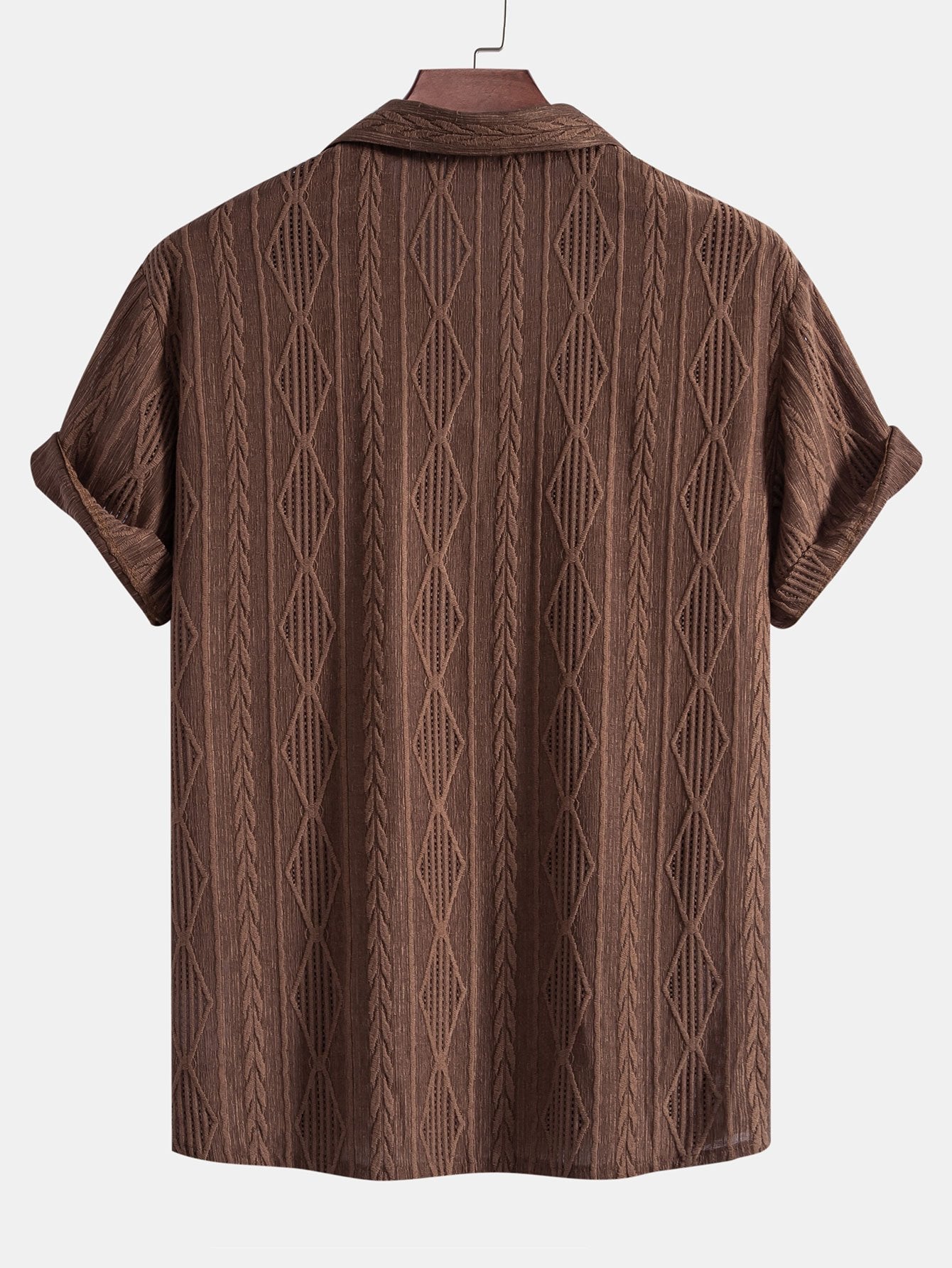 Men's Textured Camp Collar Shirt | Relaxed Summer Style