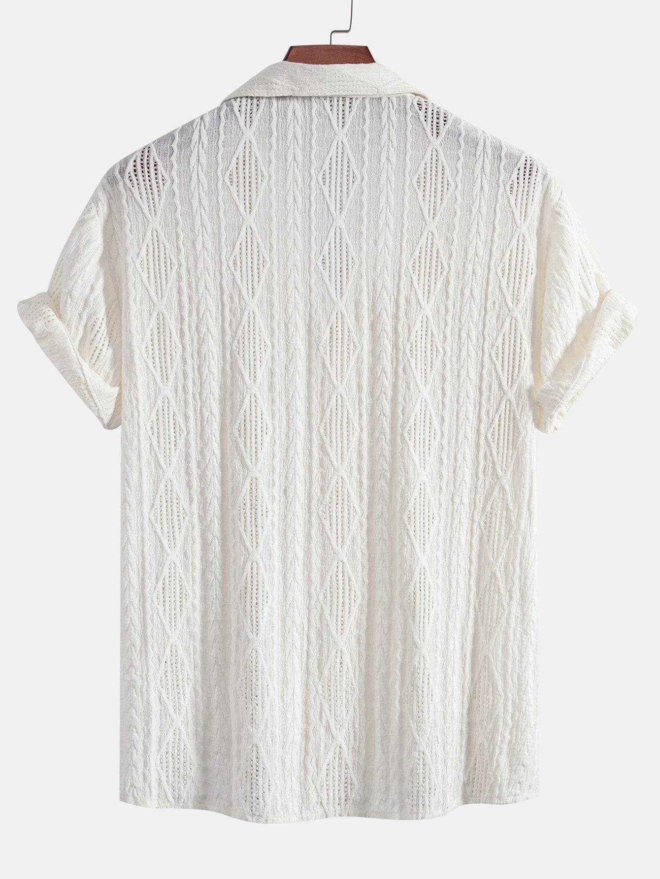 Men's Textured Camp Collar Shirt | Relaxed Summer Style