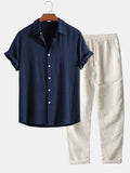 Men's Two-Piece Blend Tracksuit | Stand Collar & Drawstring Pants