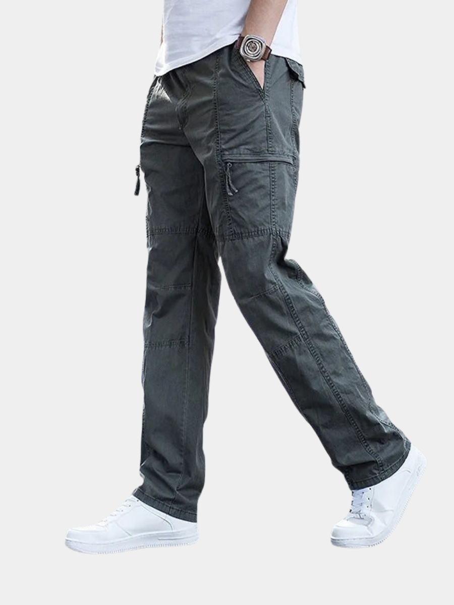 Men's Utility Cargo Pants | Elastic Waist & Zip Pocket