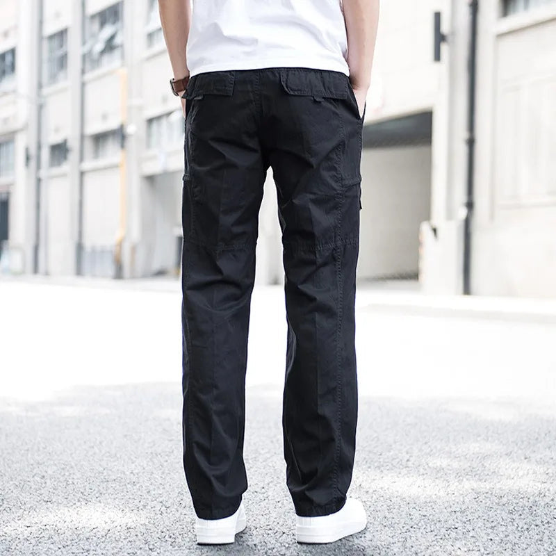 Men's Utility Cargo Pants | Elastic Waist & Zip Pocket
