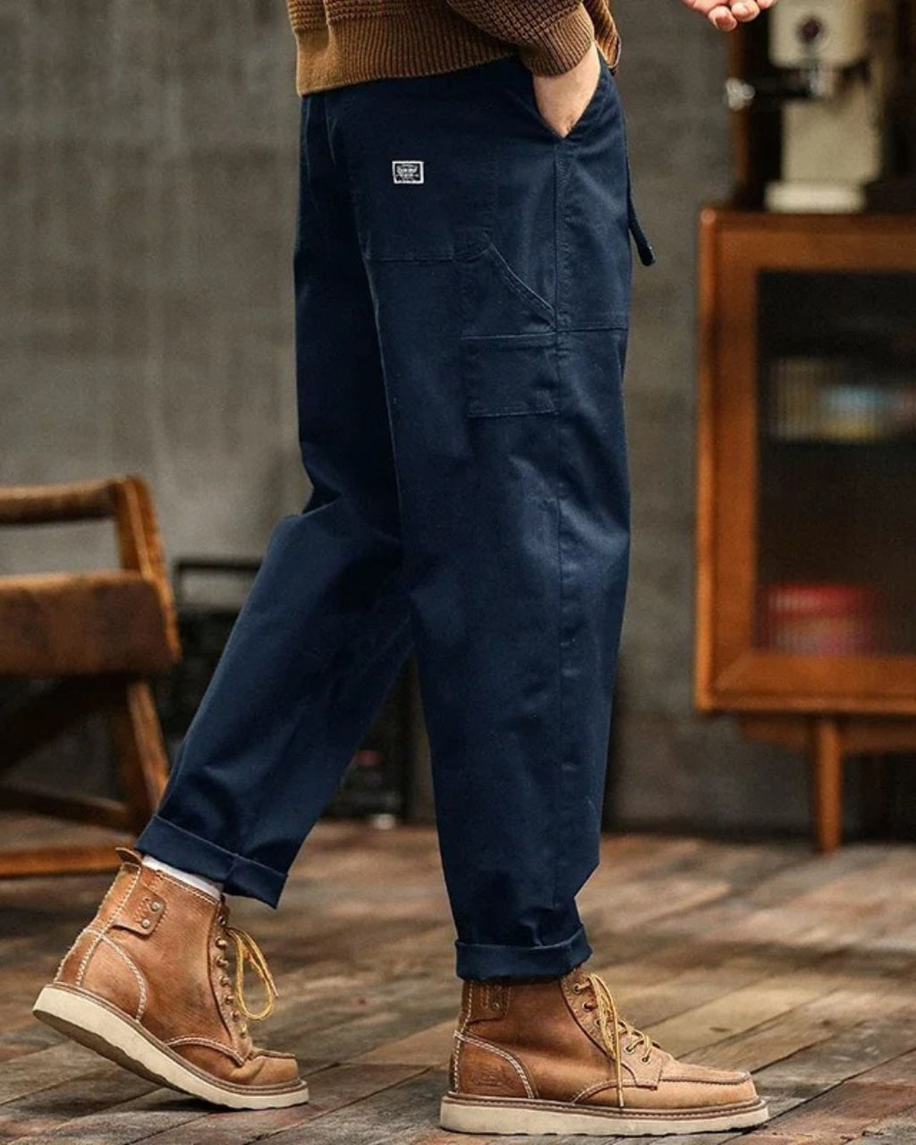 Men's Utility Cargo Pants | Flap Pockets & Pleated Waist