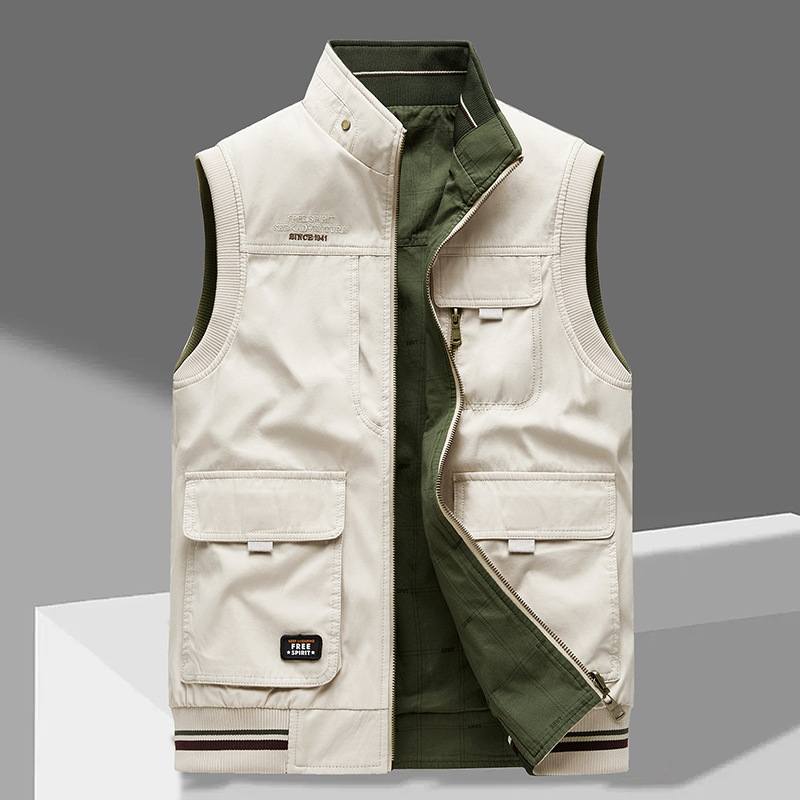 Men's Utility Vest | Zip Front & Cargo Pockets
