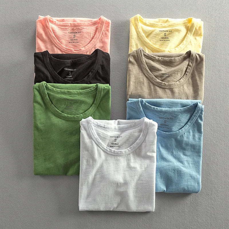 Men's Vintage Wash Organic T-Shirt | Crew Neck & Short Sleeves
